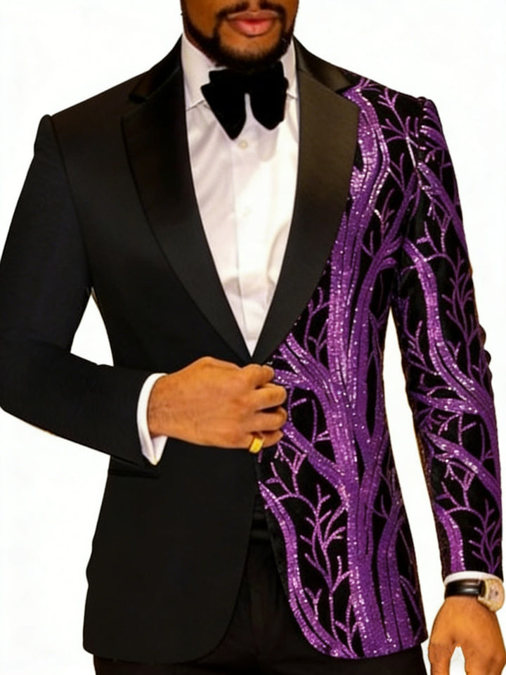 Costumes de Fête 2 Pièces à Boutonnage Simple et Coupe Standard pour Hommes