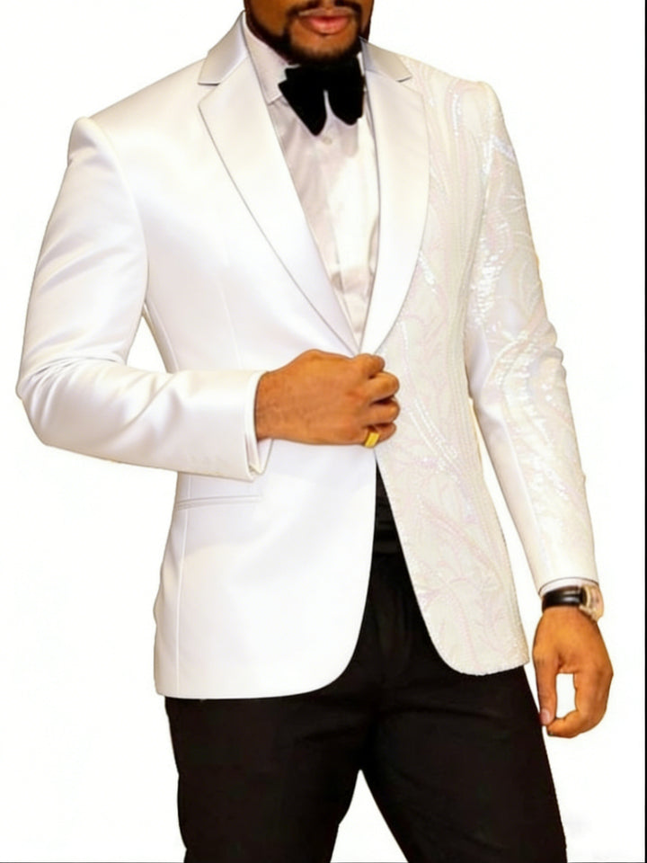 Costumes de Fête 2 Pièces à Boutonnage Simple et Coupe Standard pour Hommes