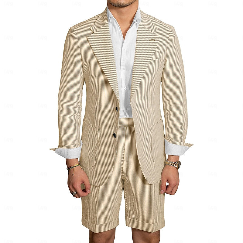 Costumes de Mariage 2 Pièces à Coupe Ajustée pour Hommes, à Simple Boutonnage et à Deux Boutons