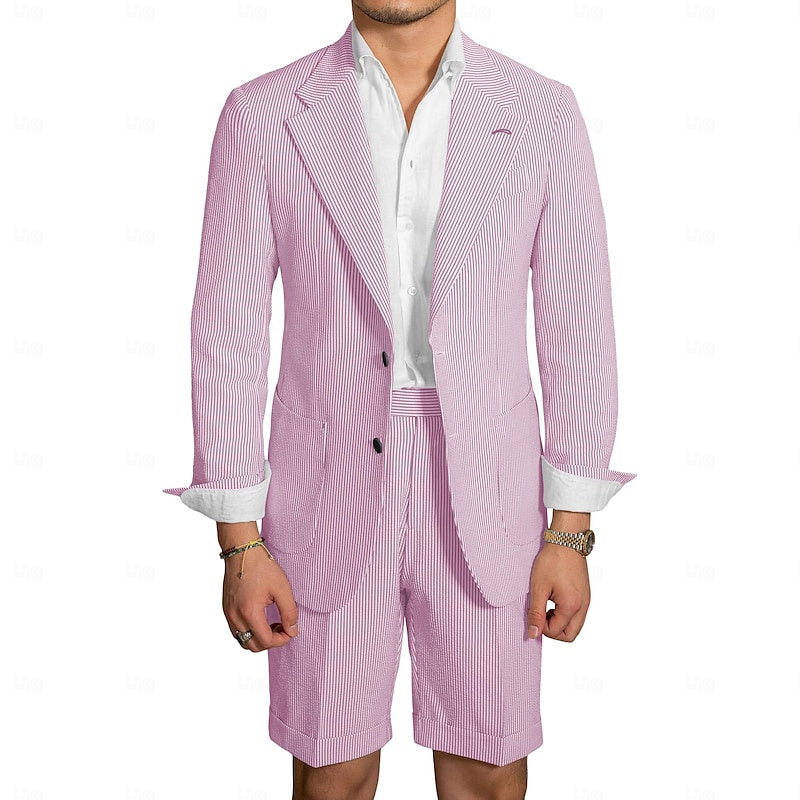 Costumes de Mariage 2 Pièces à Coupe Ajustée pour Hommes, à Simple Boutonnage et à Deux Boutons