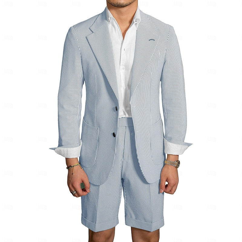 Costumes de Mariage 2 Pièces à Coupe Ajustée pour Hommes, à Simple Boutonnage et à Deux Boutons