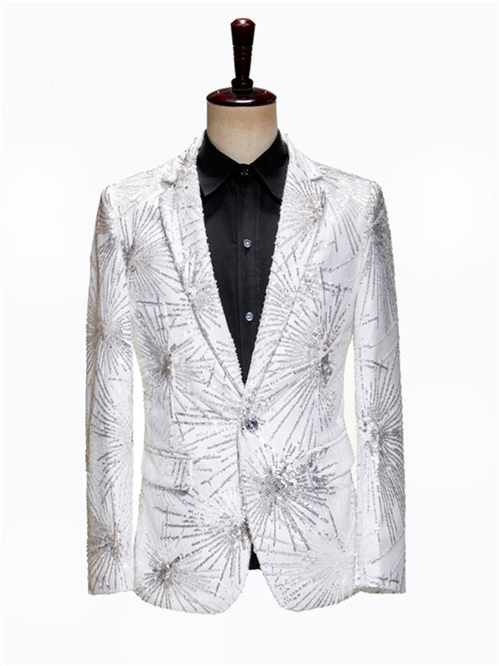 Costumes de Mariage pour Hommes en Polyester à Manches Longues et à Boutonnage Simple, Coupe Ajustée