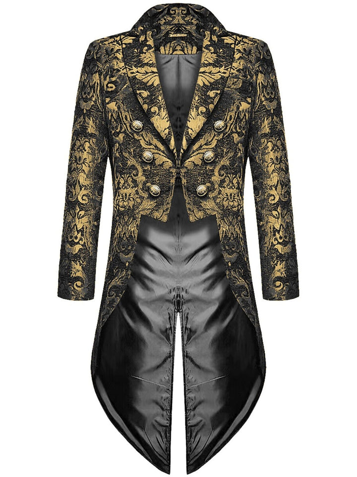 Veste de Costume à Simple Boutonnage à Motif Floral Rétro Exquis pour Homme