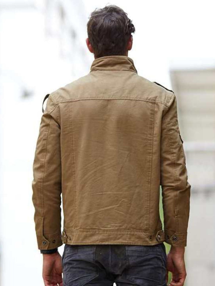 Veste de Costume pour Homme en Coton Chaud et Confortable avec Broderie Fine et Coupe Ajustée