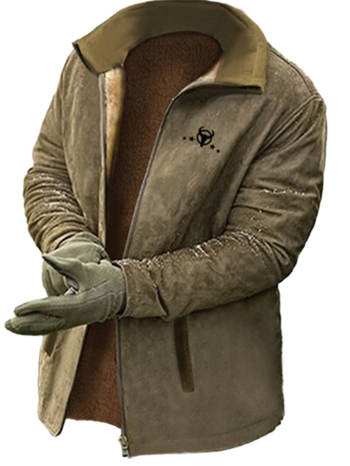 Veste de Cowboy Marron pour Homme, Tenue D'Hiver Chaude et Tendance