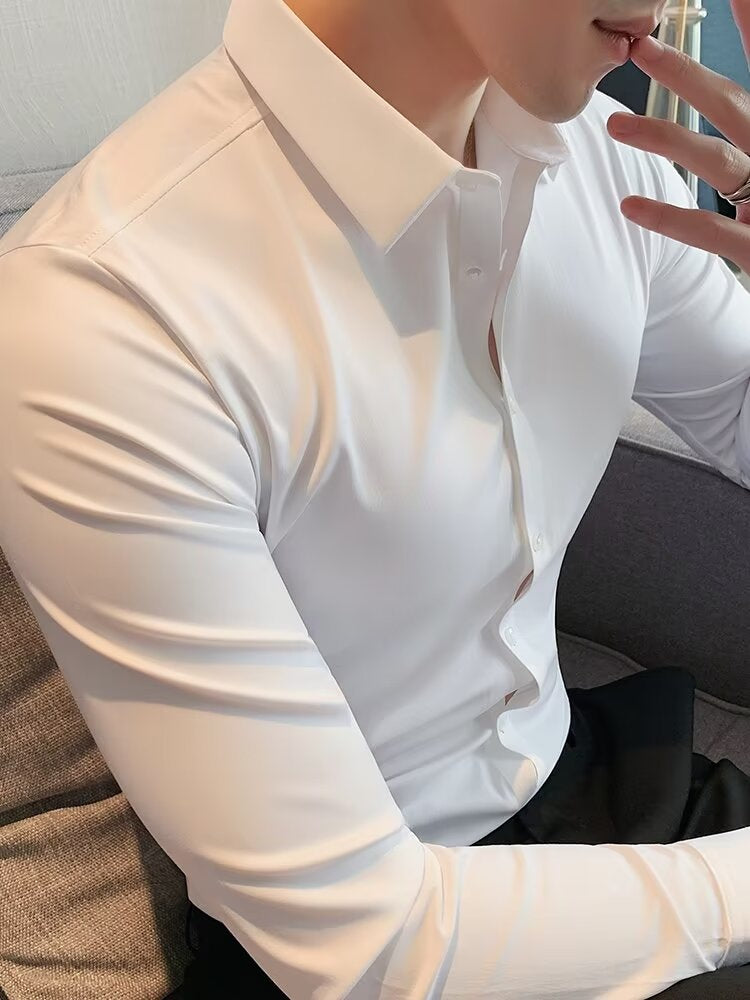 Chemise homme coupe standard, manches longues, classique
