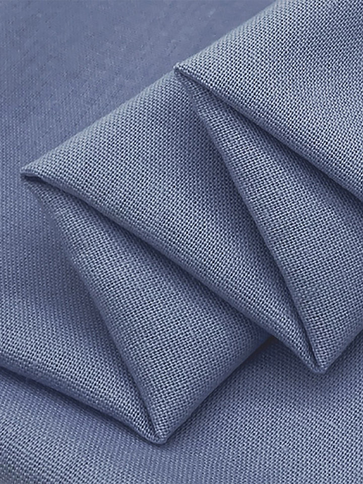 Costume homme 3 pièces bleu poussière, coupe ajustée, revers cranté, droit, 1 bouton, pour mariage/plage/galas