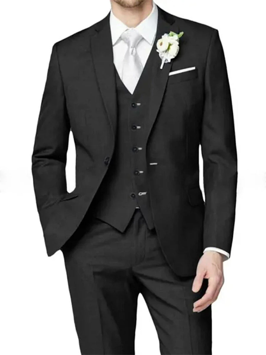 Costume homme 3 pièces lilas, cérémonie, revers cranté, coupe ajustée, droit, 1 bouton, pour mariage/galas