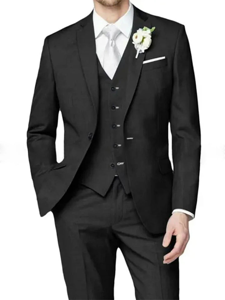 Costume homme 3 pièces lilas, cérémonie, revers cranté, coupe ajustée, droit, 1 bouton, pour mariage/galas