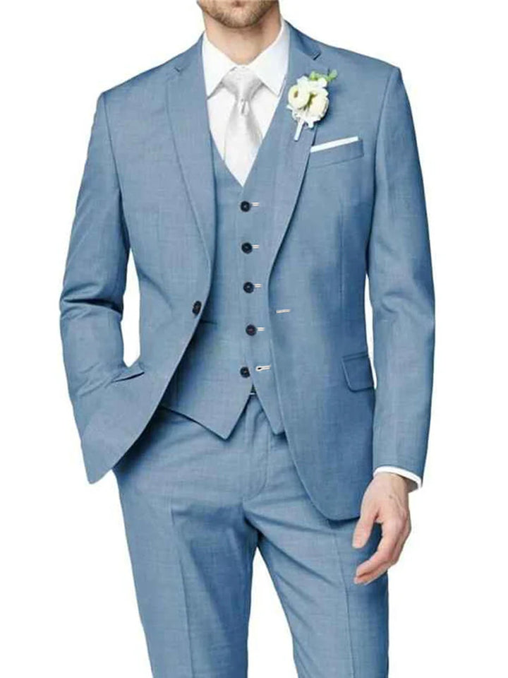 Costume homme 3 pièces lilas, cérémonie, revers cranté, coupe ajustée, droit, 1 bouton, pour mariage/galas