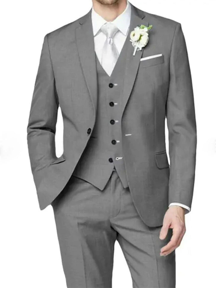 Costume homme 3 pièces lilas, cérémonie, revers cranté, coupe ajustée, droit, 1 bouton, pour mariage/galas