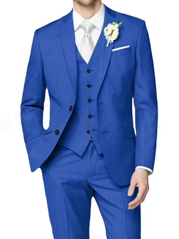 Costume homme 3 pièces lilas, cérémonie, revers cranté, coupe ajustée, droit, 1 bouton