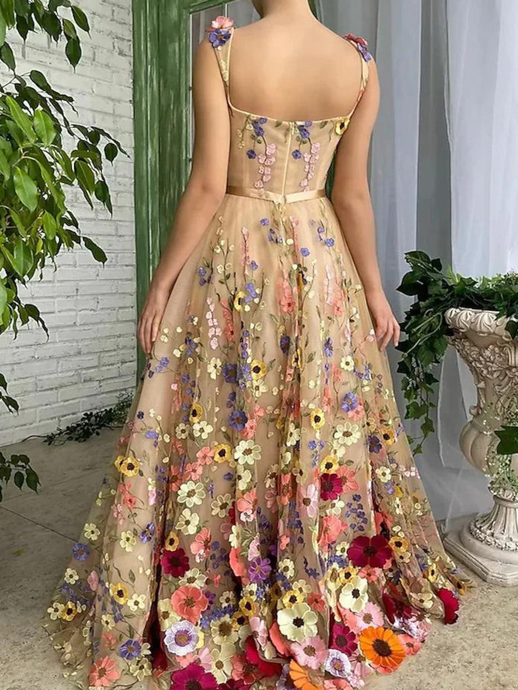 Forme Princesse Amoureux Longue Robes de bal avec Broderie