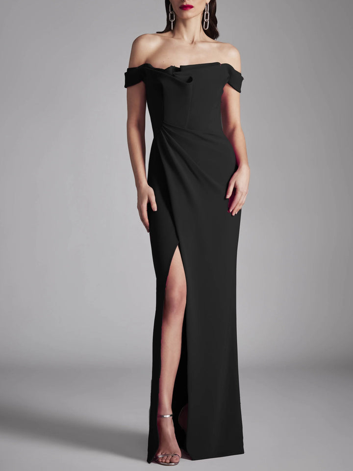 Robe de Soirée Trapèze/Princesse Sans Manches, Longueur Au Sol, Sans Bretelles, avec Volants