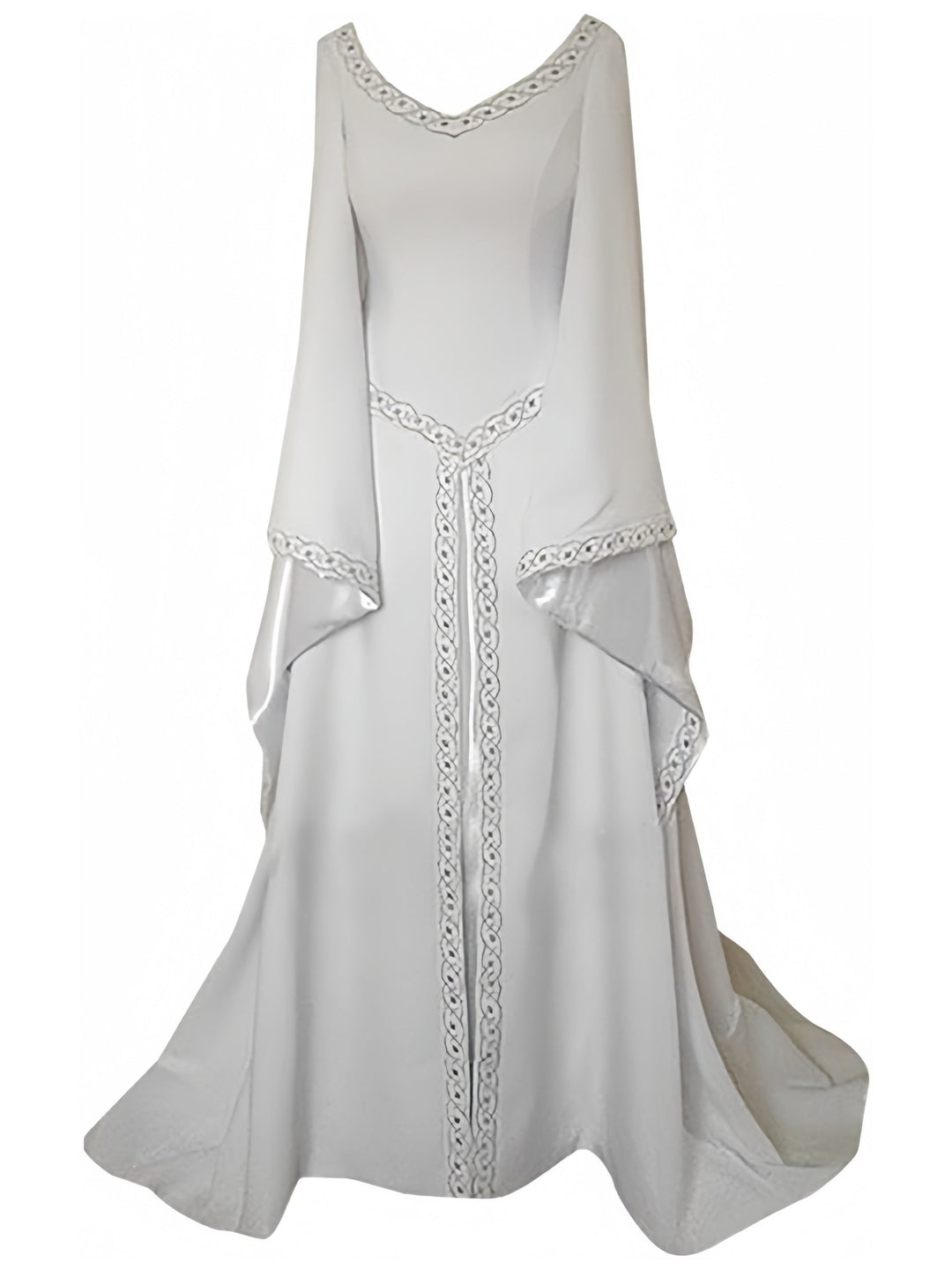 Robe Vintage Asymétrique à Manches Longues et Col en V, Coupe A-Line/Princess