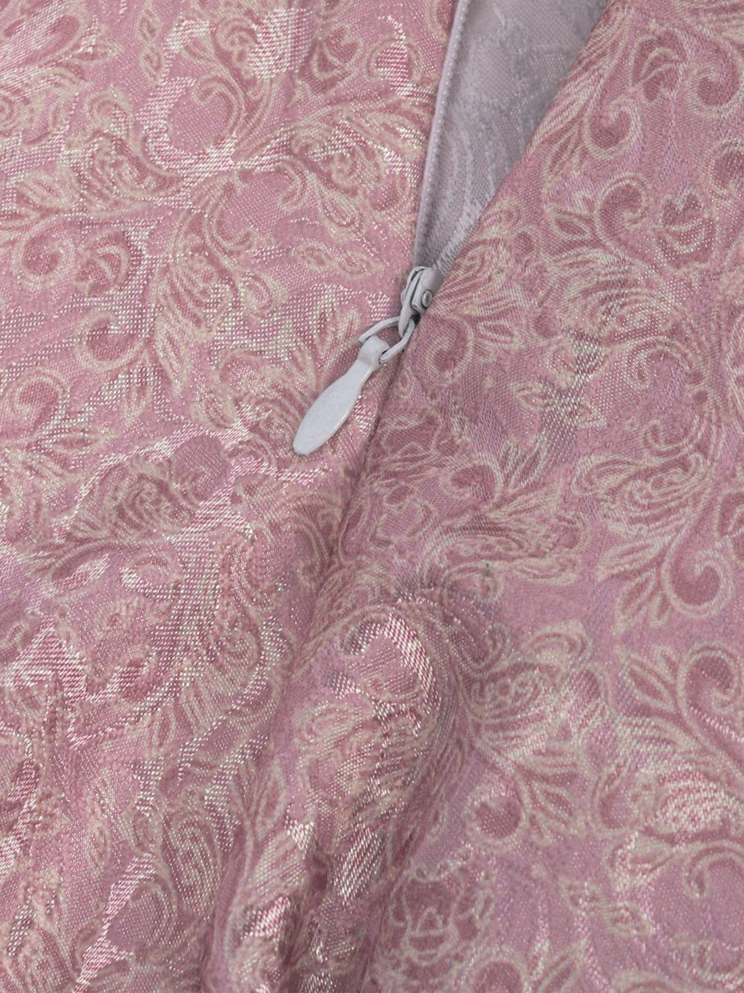Robe Vintage Trapèze/Princesse à Col Bijou et Manches Mi-Longues avec Nœud