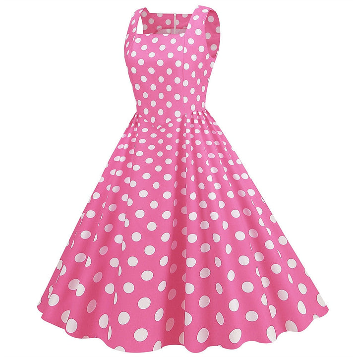 Robe Vintage Trapèze/Princesse à Épaules Dénudées Sans Manches et Longueur Cheville