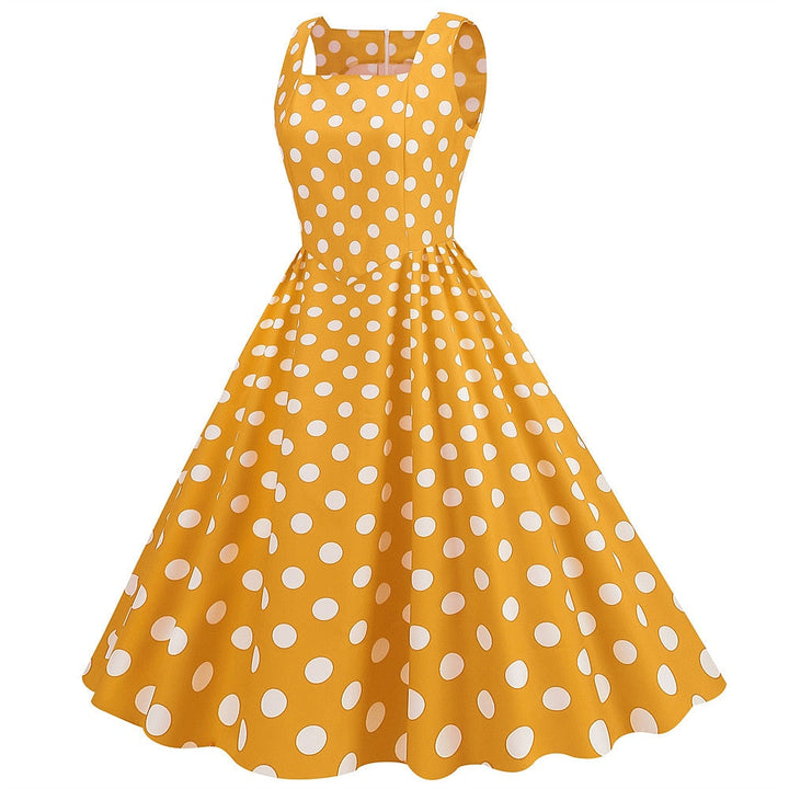 Robe Vintage Trapèze/Princesse à Épaules Dénudées Sans Manches et Longueur Cheville