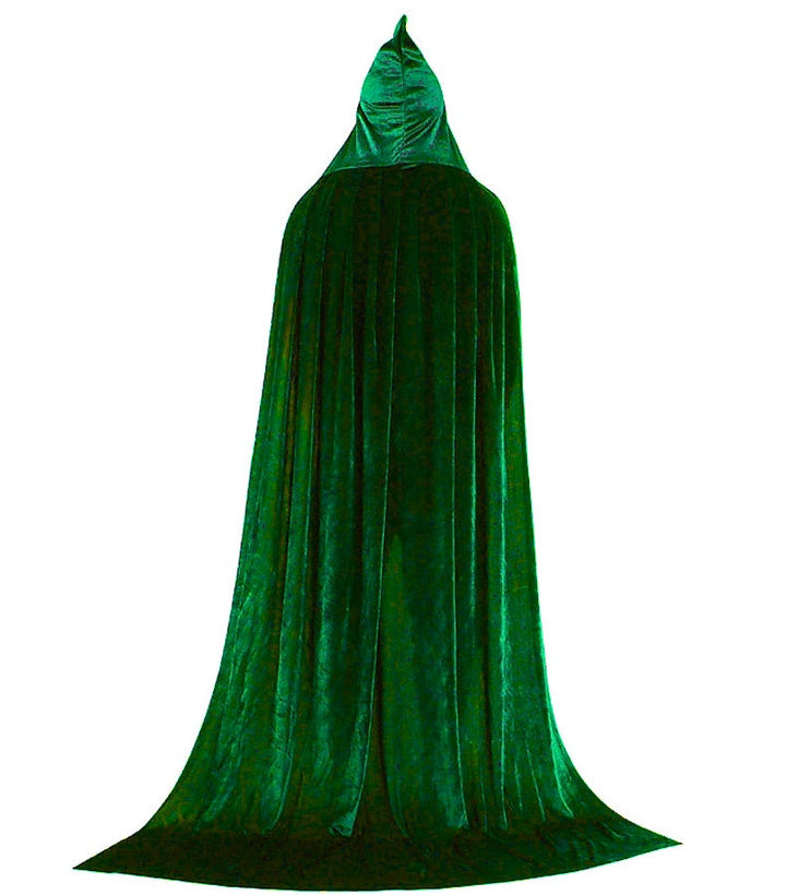 Costume de Cosplay de Mascarade de Cape de Sorcière de Couleur Unie