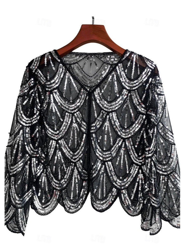 Châles de Manteau Des Années 1920, Châle de Fête Vintage à Paillettes pour Femmes
