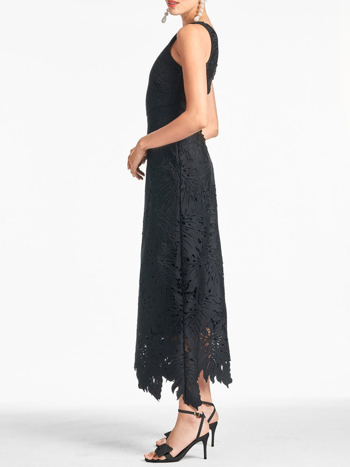 Robe de Bal Asymétrique Noire à Une Épaule, Coupe A-Line/Princess, Sans Manches, avec Appliques en Dentelle