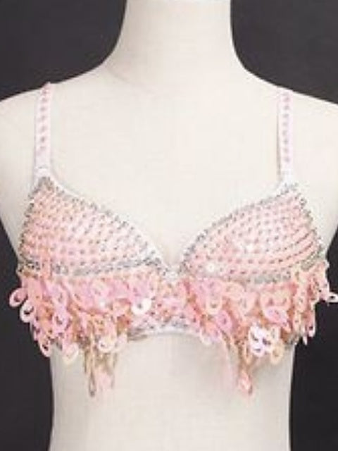 Soutien-Gorge de Danse Du Ventre Paillette Performance Femme