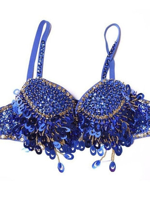 Soutien-Gorge de Danse Du Ventre Paillette Performance Femme