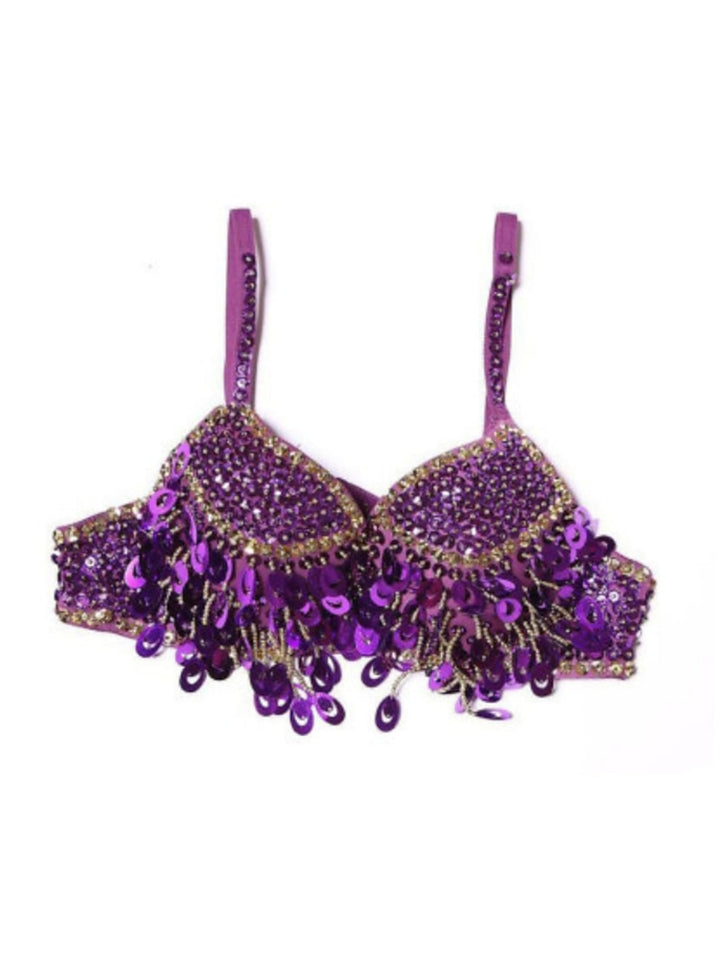 Soutien-Gorge de Danse Du Ventre Paillette Performance Femme