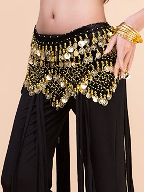 Foulards de Hanche de Danse Du Ventre Foulard de Hanche à Paillettes en Polyester pour Femmes
