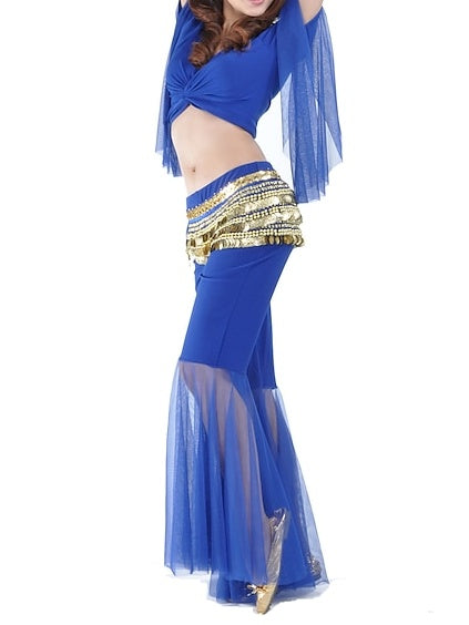 Danse Du Ventre pour Femmes, Entraînement, Manches 3/4, Coton Cristal Tombant