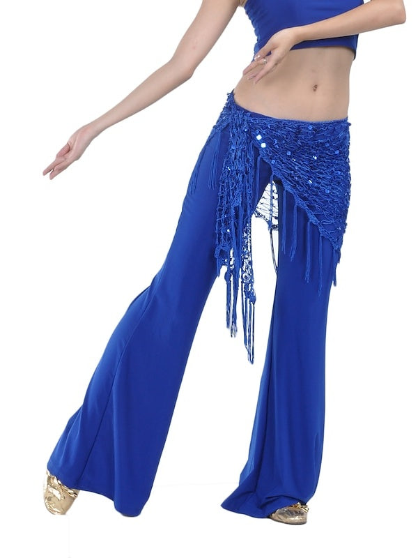 Foulard de Danse Du Ventre à Pompons pour Femme, Entraînement en Chinlon
