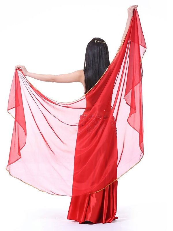 Accessoires de Danse Du Ventre Voile Foulard à Main Foulard en Mousseline de Soie pour Femme Accessoires D'Entraînement Multicolores
