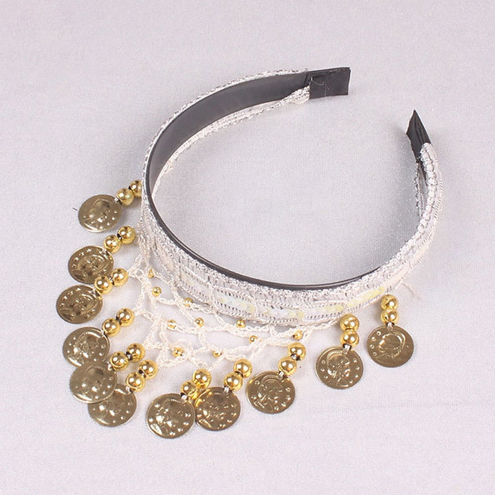 Accessoires de Danse Du Ventre Couvre-Chefs Couleur Pure Épissage Paillette Entraînement pour Femmes Performance