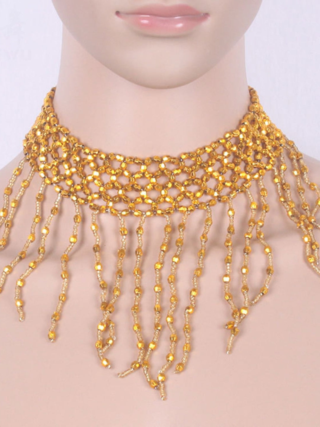 Accessoires de Danse Du Ventre Collier Épissage de Couleur Pure Performance D'Entraînement pour Femmes