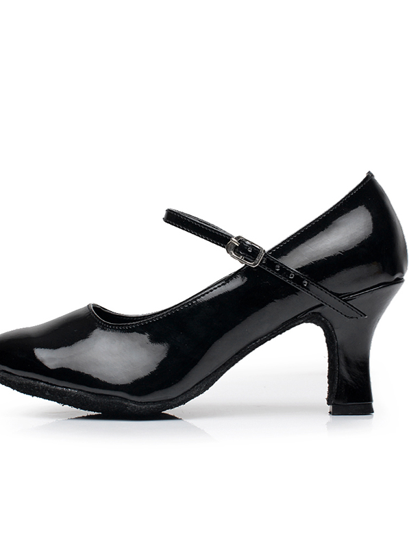Chaussures de Danse pour Femmes, Chaussures de Salon en Cuir Pu à Talons Hauts et Bout Rond