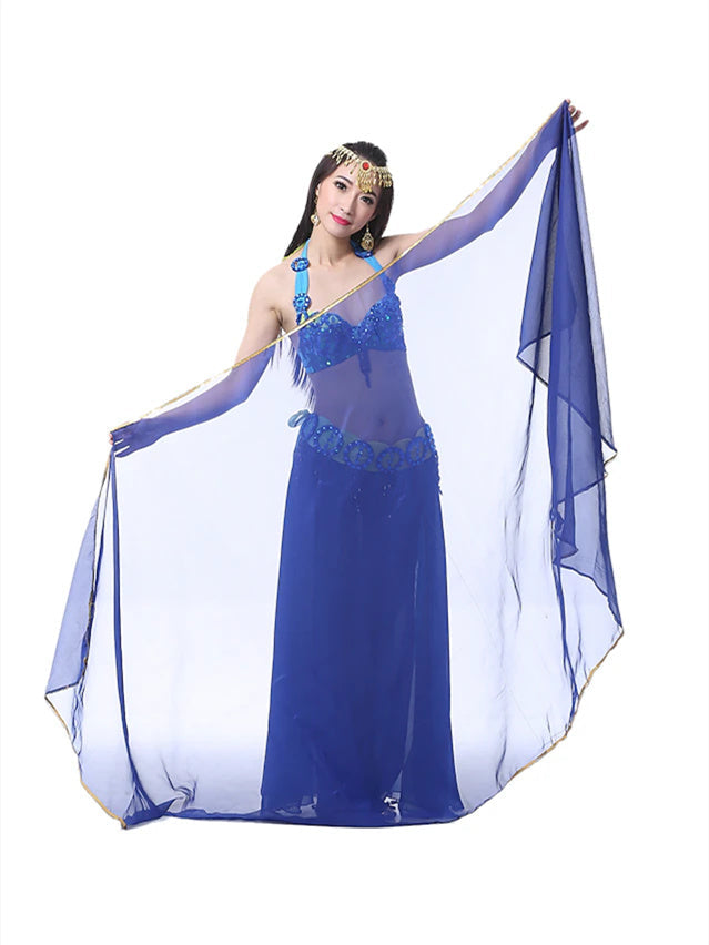 Accessoires de Danse Du Ventre Voile Foulard à Main Foulard en Mousseline de Soie pour Femme