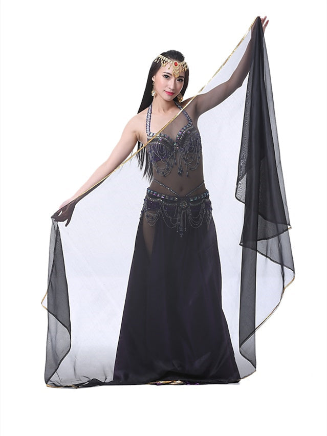 Accessoires de Danse Du Ventre Voile Foulard à Main Foulard en Mousseline de Soie pour Femme