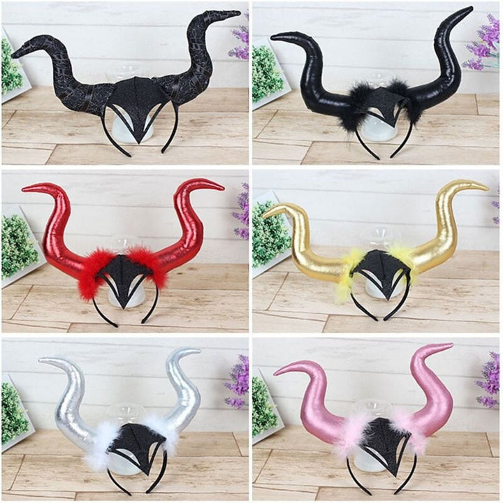 Accessoire de Décoration pour Coiffe de Diable en Forme de Grande Corne D'Halloween