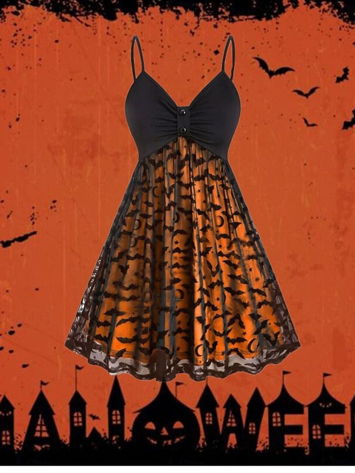 Robe de Soirée Sexy A-Line/Princess à Col en V Sans Manches Au Genou pour Costume de Spectacle D'Halloween