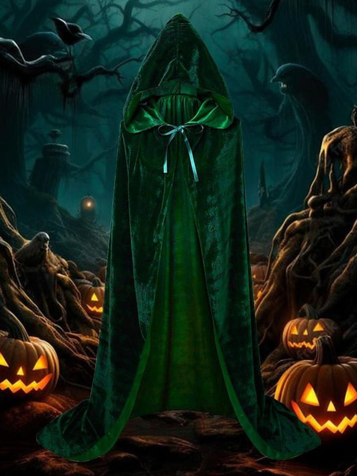 Cape à Capuche de Sorcière D'Halloween pour Déguisement de Mascarade
