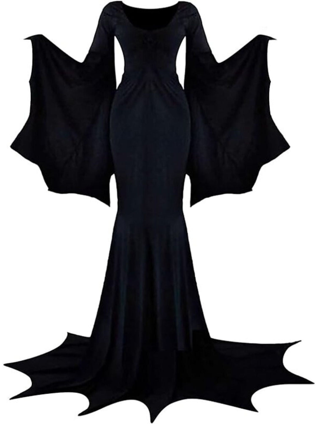 Robe Fourreau/Colonne à Manches Longues Chauve-Souris Longueur Au Sol pour Costume de Sorcière Gothique D'Halloween