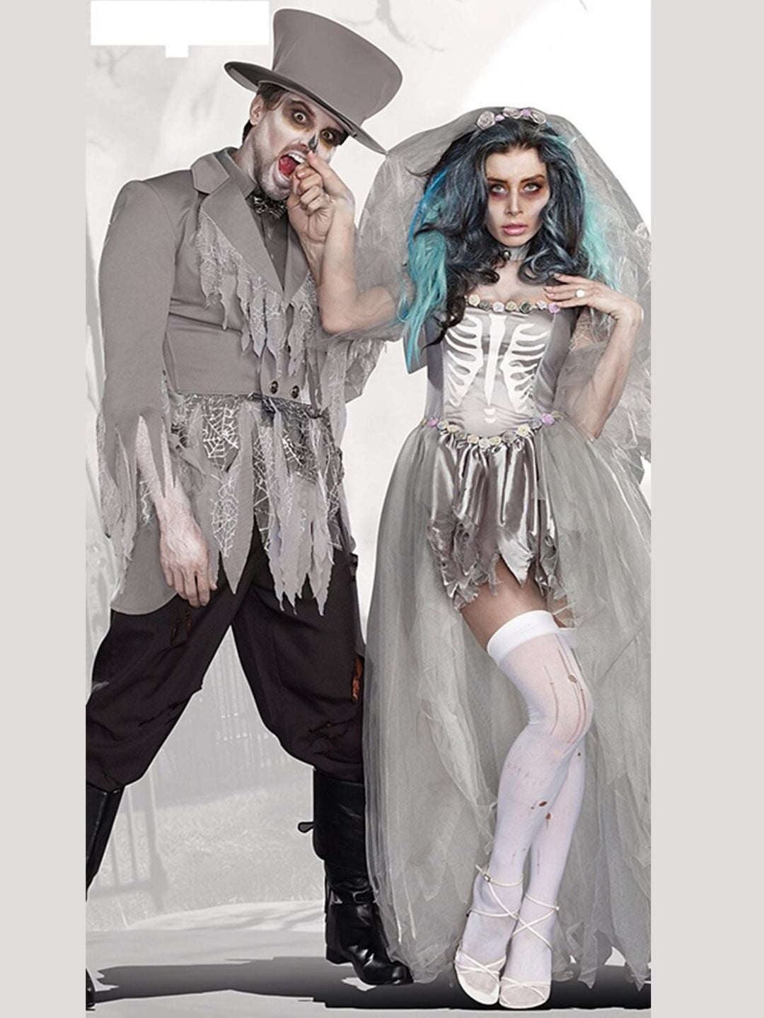 Costumes de Mascarade Effrayants pour Couples de Fête D'Halloween