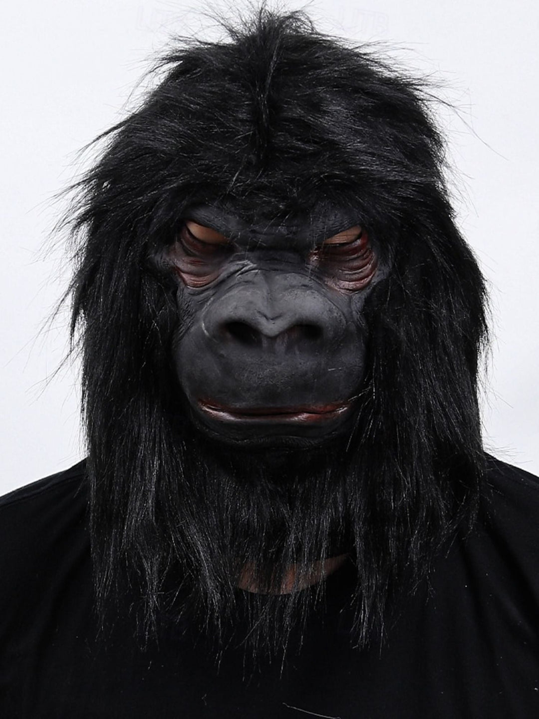 Masque Intégral de Gorille Féroce Noir pour Costume de Spectacle Effrayant D'Halloween