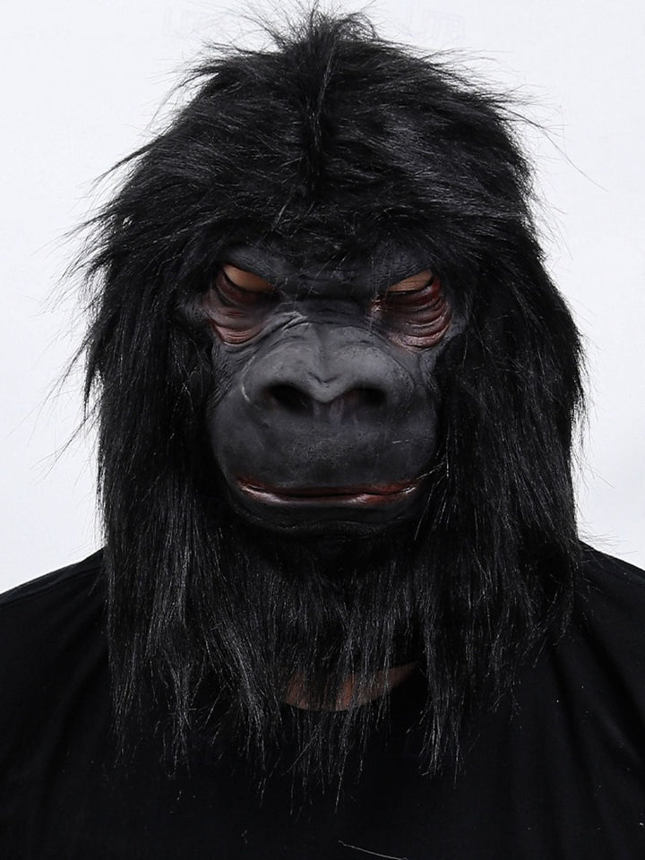 Masque Intégral de Gorille Féroce Noir pour Costume de Spectacle Effrayant D'Halloween