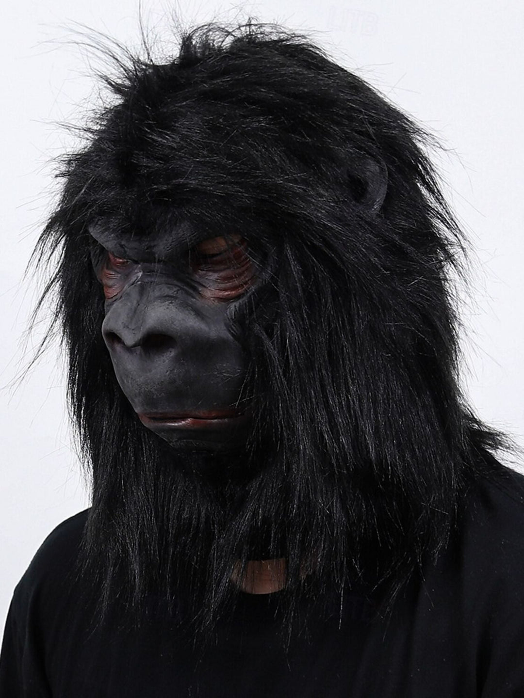 Masque Intégral de Gorille Féroce Noir pour Costume de Spectacle Effrayant D'Halloween