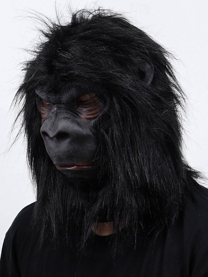Masque Intégral de Gorille Féroce Noir pour Costume de Spectacle Effrayant D'Halloween