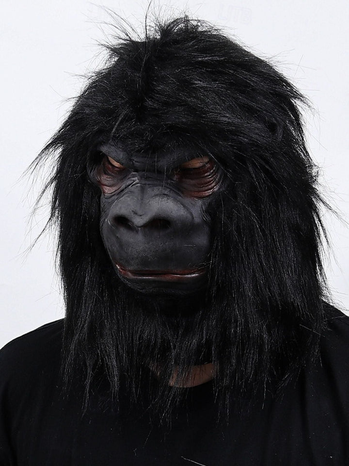 Masque Intégral de Gorille Féroce Noir pour Costume de Spectacle Effrayant D'Halloween