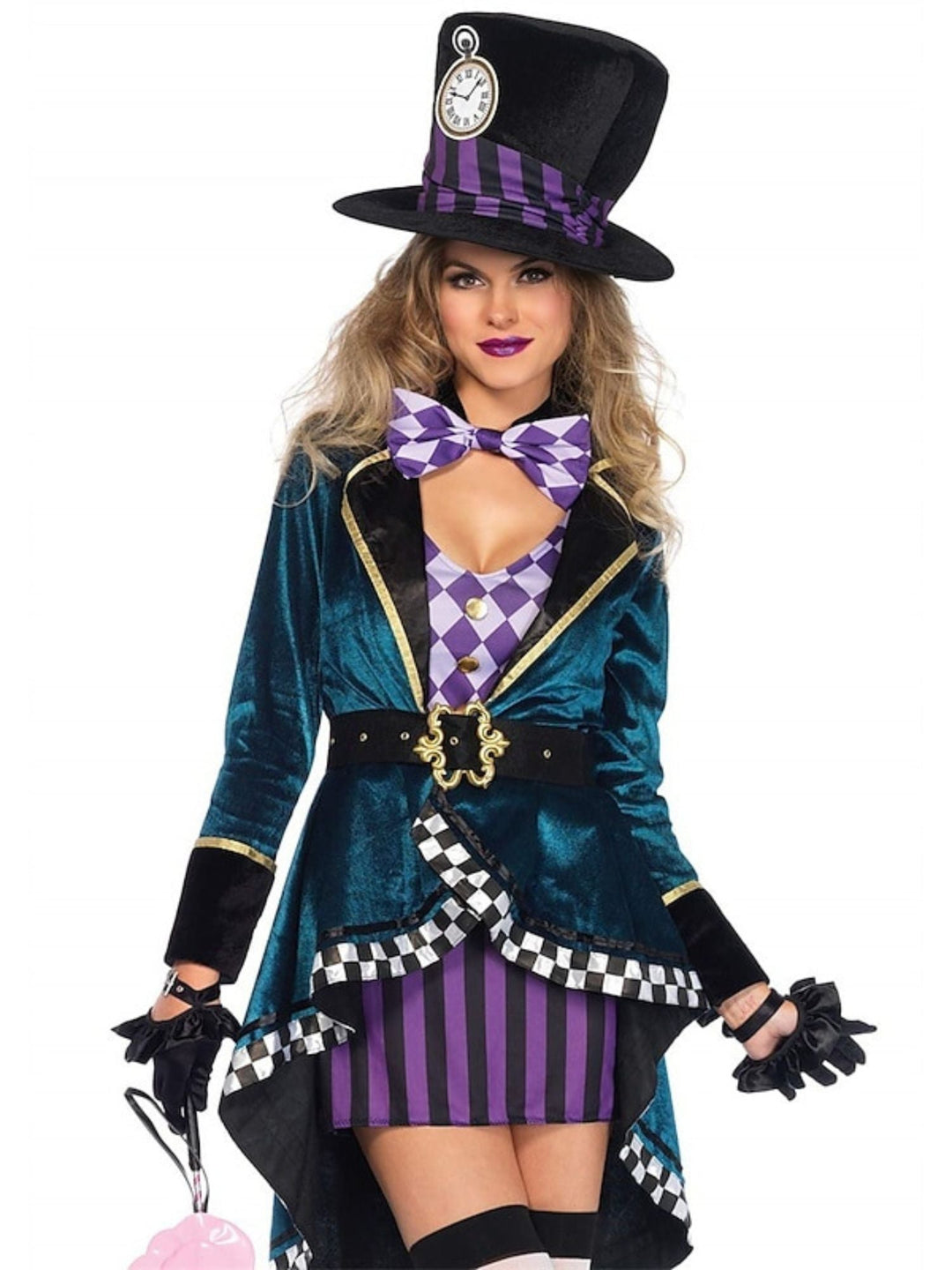 Robe Trapèze/Princesse à Col en V et Manches Longues Asymétrique pour Déguisement de Sorcière Facile à Porter pour Halloween