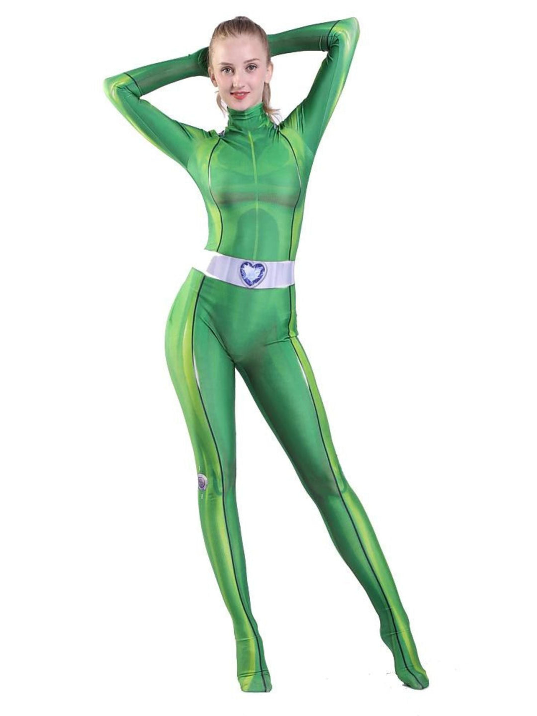 Costume de Mascarade de Cosplay à Imprimé Tendance de Couleur Unie