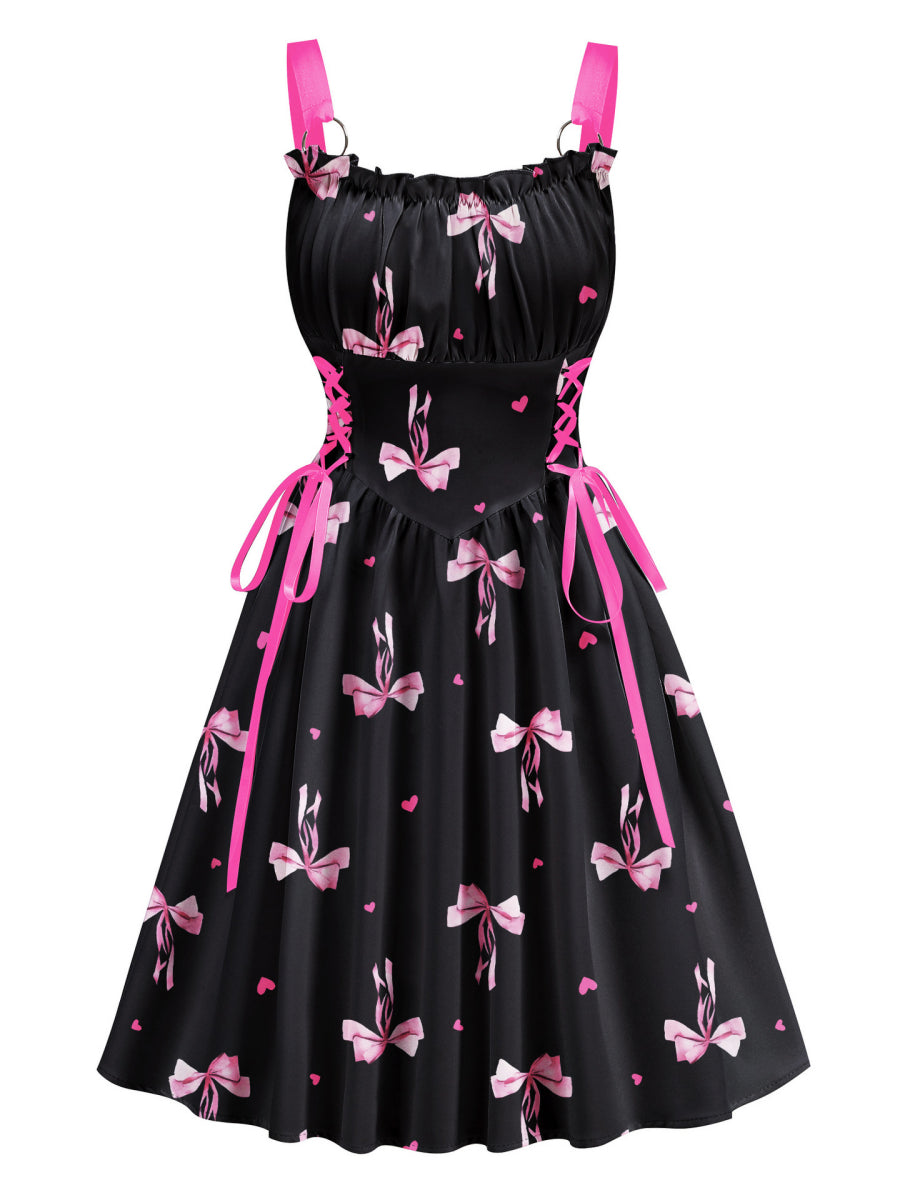 Robe de Costume D'Halloween à Col Carré Sans Manches, Coupe A-Line/Princess, Longueur Genou